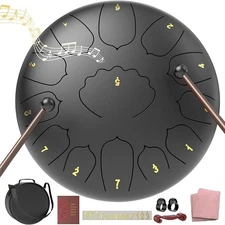 Steel Tongue Drum Notes Inch D-Key Panda Balmy Drum Percussion Instrument