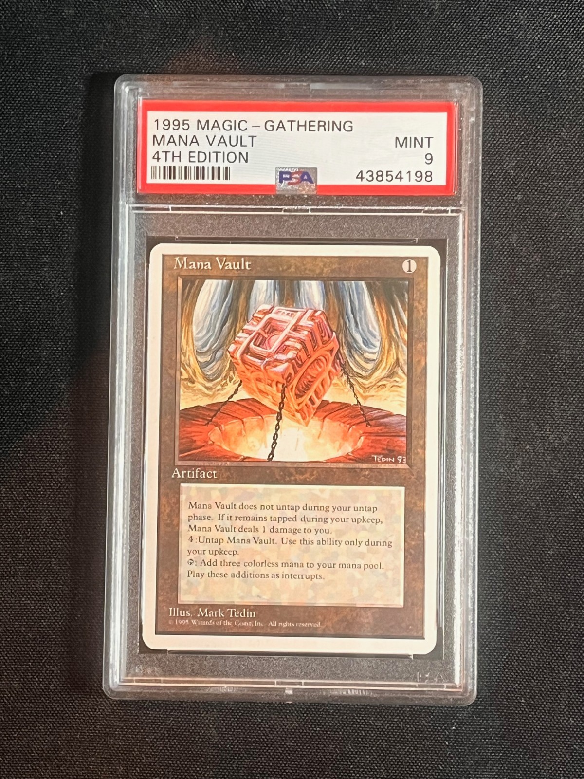 1995 Magic The Gathering MTG Mana Vault 4th Edition PSA 6  view 3