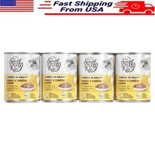 13 Oz Cans Turkey & Cheese Dinner Shreds in Gravy Wet Cat Food 12 Pack All Sizes 3.37 per gallon