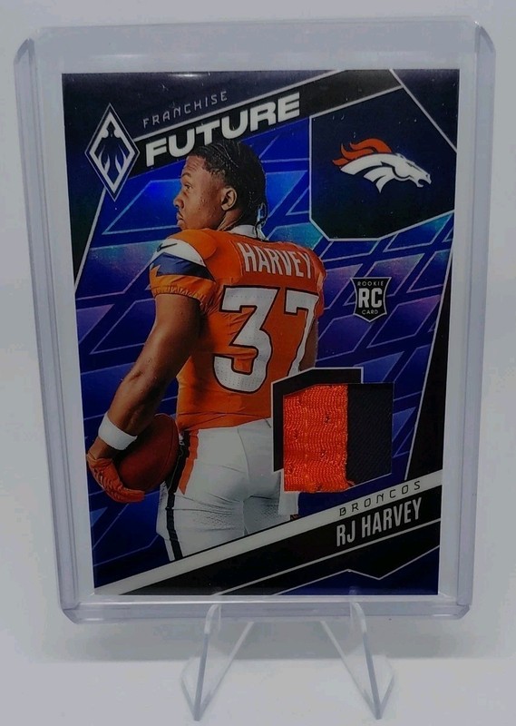 2025 Panini Phoenix - Franchise Future RJ Harvey Blue /199 (MEM, RC) Broncos