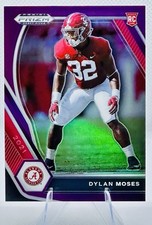 Panini 2021 Prizm Draft Picks Dylan Moses Alabama Purple Prizm Rookie /75 #140