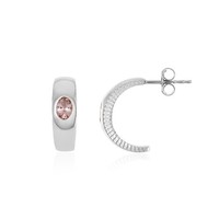 Cavill Damen Ohrringe 0,651Ct Pink Turmalin Silber Echtschmuck Huggie