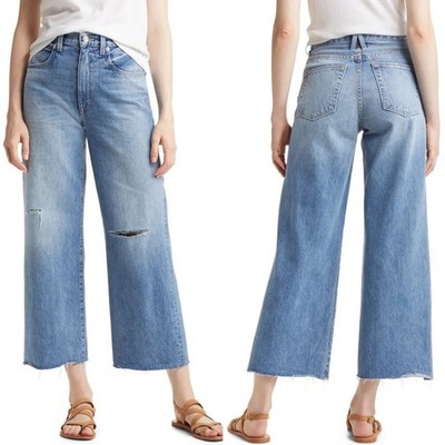 SLVRLAKE Grace Crop Rockaway High Rise Wide Leg Jeans Women s Size 29