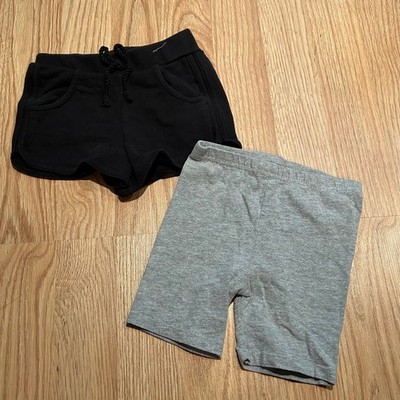 Garanimals Toddler Girls Shorts Set 2 Pack Black Sweat Shorts Grey Shorts 3T