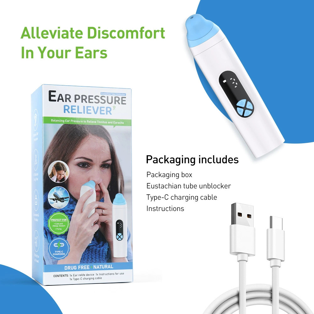 Electric Ear Pressure Relief Device Eustachian Tube Unblocker Balances Tinnitus