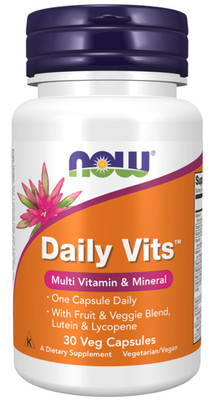 NOW Foods, Daily Vits with Fruit & Veggie Blend, 30 Veg Caps