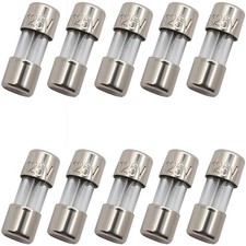 SIXQJZML 10 Pack F2.5AL Fast-Blow Mini Fuse 2.5A 2.5amp 125V Glass 2.5A,
