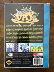 RARE Vay (Sega CD, 1994) CIB Video Game Complete in Box with Manual Foam Rare VG