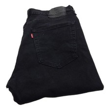 Levi 512 Tapered Jeans Slim Stretch Black Waist 33 Leg 34 W33 L34 Zip Fly W0235