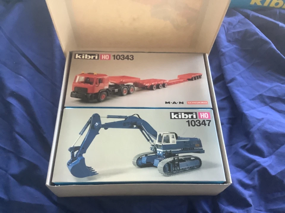 KIBRI 10370 MAN SCHEUERLE LIEBHERR TRUCK EXCAVATOR HO scale NOS - Image 2 of 2