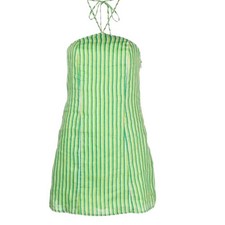 NWT Faithfulll the Brand Bau Bau stripe-print Mini Linen dress Size USA 8