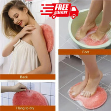 Foot Back Scrubber Exfoliating Silicone Massager Pad Cleaning Mat Bath Shower US