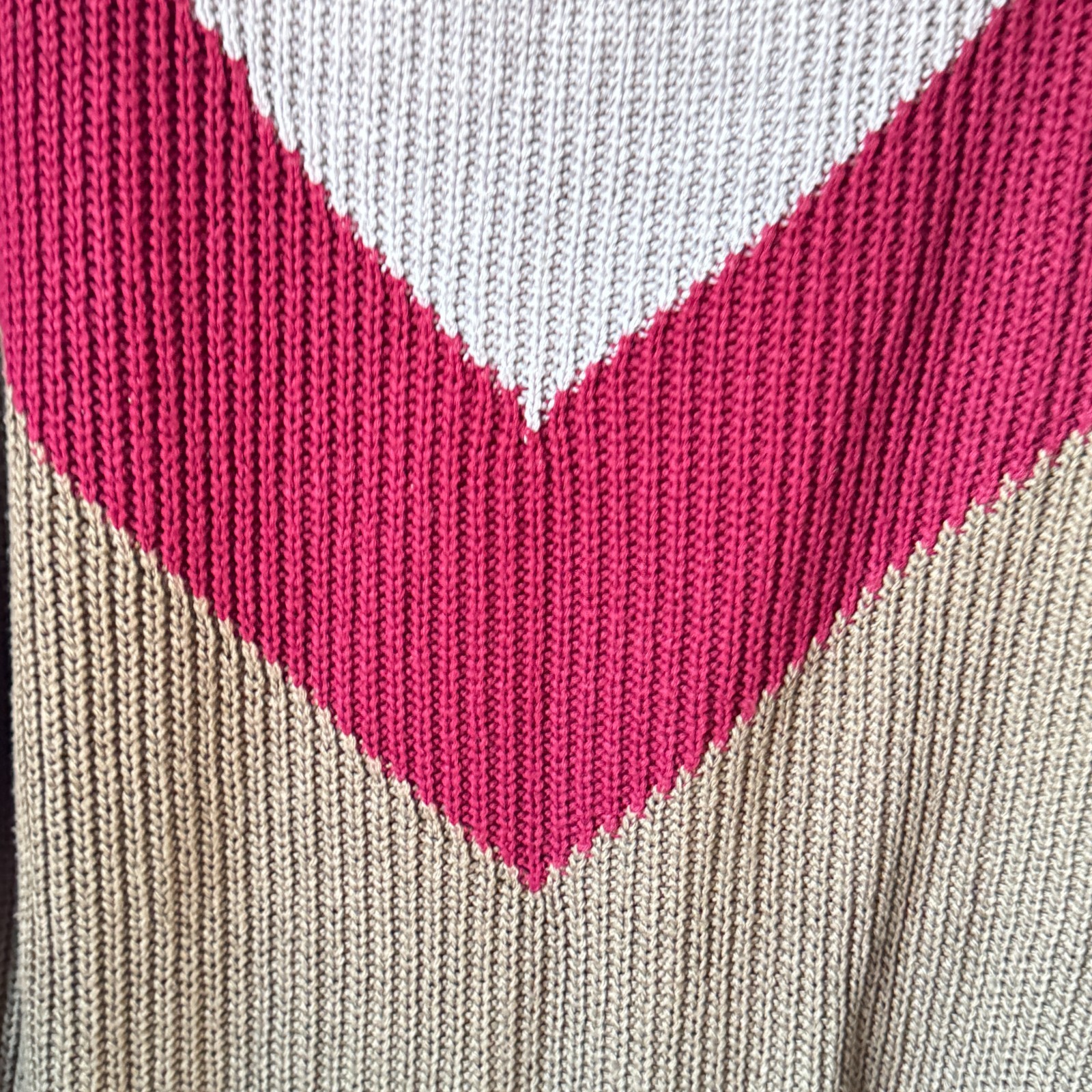 LTB Jeans Men's Turtleneck Knit Sweater - Colorblock Chevron Design (Size S) image 3
