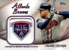 2020 Topps #JSES-FF Freddie Freeman Jumbo Special Event Jersey Sleeve Patch