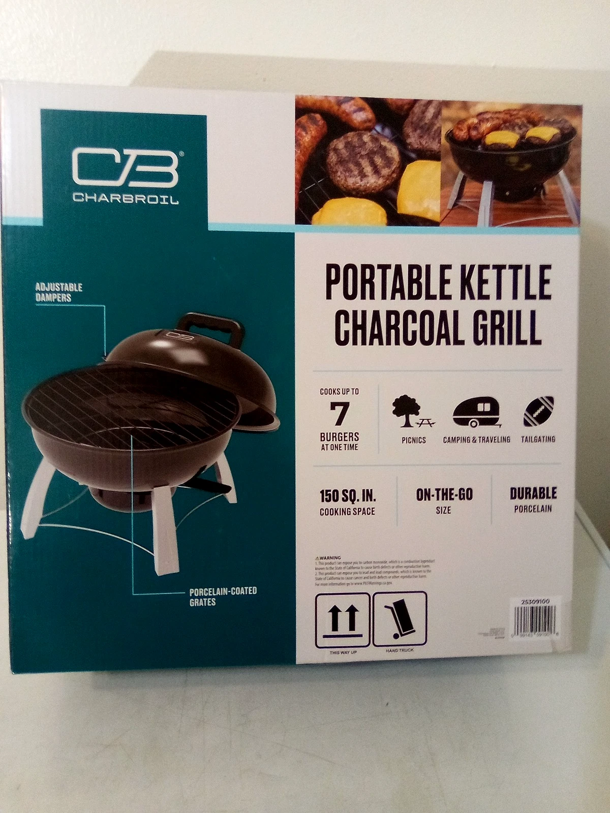 Char-Broil 15" Portable Kettle Charcoal Grill 25309100 Black NEW!