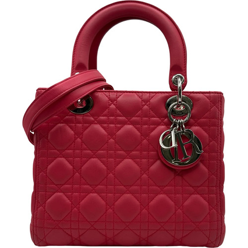 Christian Dior Lady Dior Medium Pink Lambskin Handbag #1649