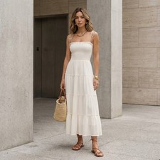 New Reformation Nira Flowy Maxi Dress Ivory Women’s Size XL