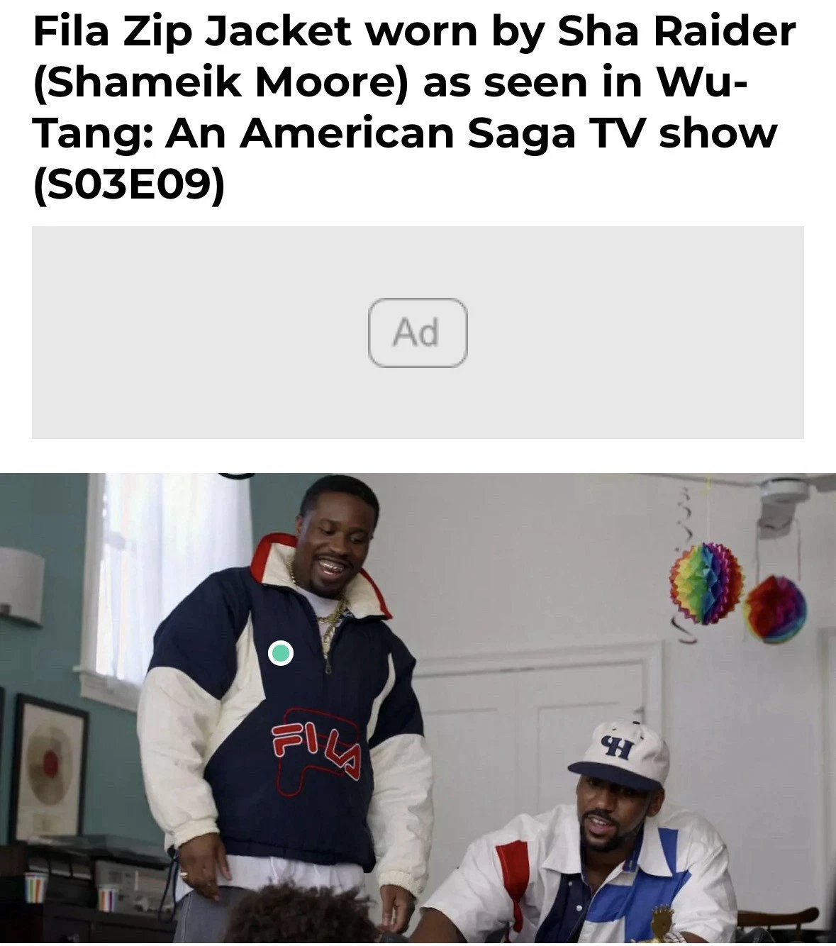 vintage Early 2000 fila pullover Zip jacket L Wu Tang image 5