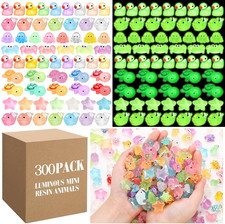 300 Pcs Luminous Mini Resin Animals Figures Tiny Ocean Sea Animals Figurines Glo