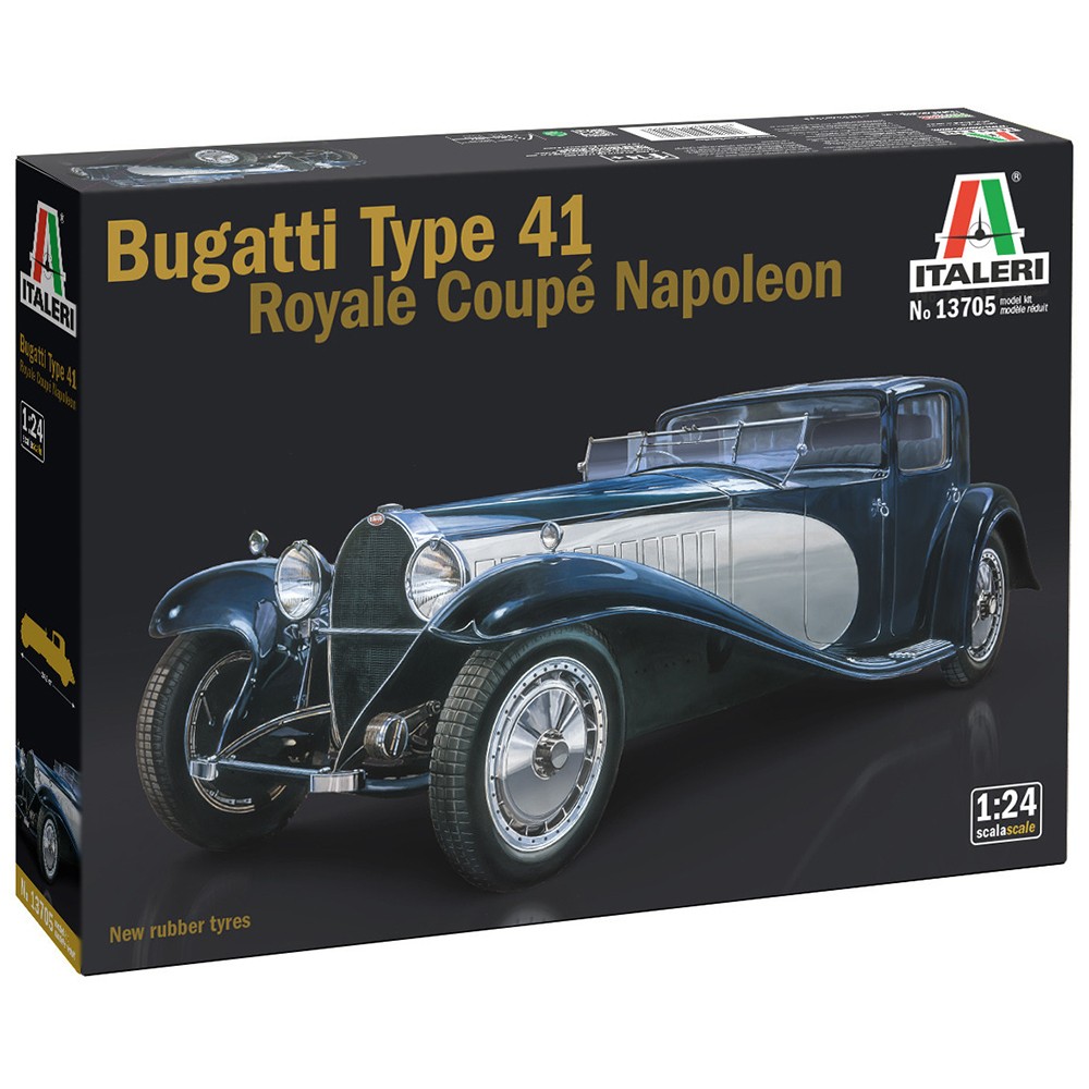 Italeri Bugatti Type 41 Royale Coupe Napoleon 1:24 Classic Car Model Kit 13705