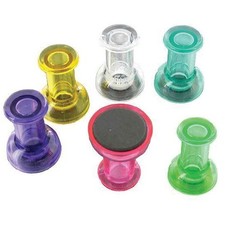 MasterVision Magnetic Push Pins 3/4" Assorted Colors 6 ct