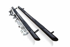 3" Black Stainless Side Bars + 4 Step Pads For Mercedes Sprinter LWB 2018+ Van