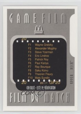 1997-98 Upper Deck McDonald's Game Film Checklist d8k