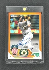 Shea Langeliers 2023 Topps Chrome True Orange Auto /25 #RA-SL Athletics