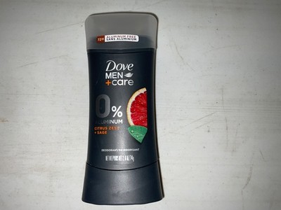 Dove MEN + care, 0% ALUMINUM, CITRUS ZEST + SAGE Deodorant 72 hour, 2 pack