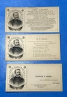 Three Original U.S. Grant 1885 Memorial Cards.  Issued for Grant's funeral.