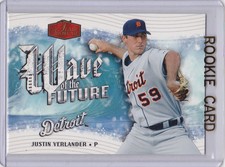 Justin Verlander BASEBALL ROOKIE CARD 2006 Flair Wave of the Future TIGERS RC