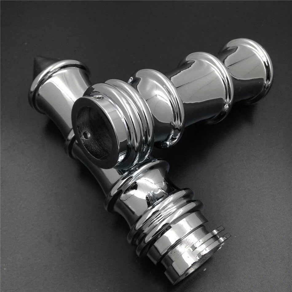 Motorcycle 22mm Chrome Handlebar Grip Spike For Kawasaki Ninja ZX-10 ZX-12 ZX-14 - Image 3 of 4