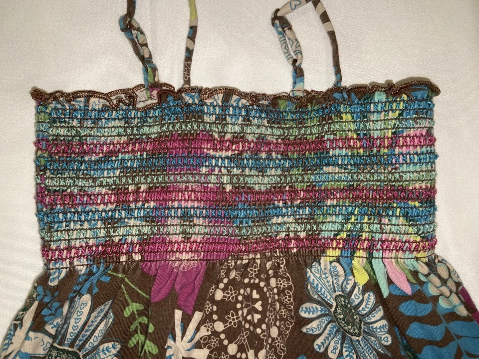 Greendog Smocked Sun Dress Flowers 70’s Style Floral Girls Size 6 - Изображение 4 из 4