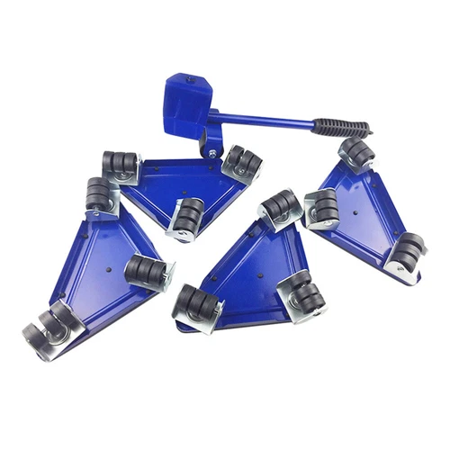 5pcs Metal Furniture Slider Lifter Moves Wheels Mover Kit Home Moving Lifting - Picture 5 of 9