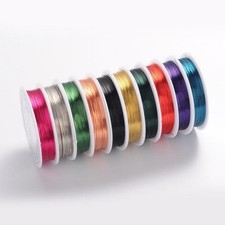 0,2-1mm Kupferdraht Lackdraht Copper Wire Basteldraht Farbwahl 0,11-0,88€/m 