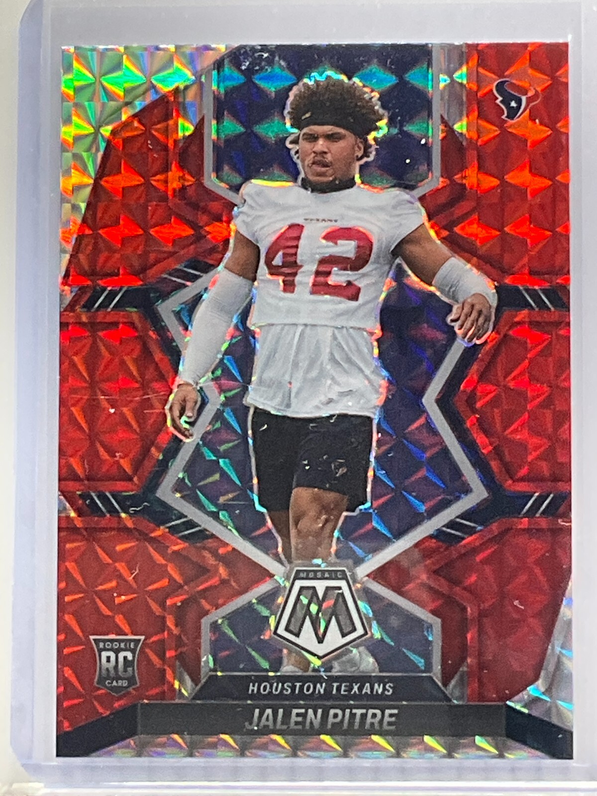 Jalen Pitre Panini Mosaic #382 Red Mosaic