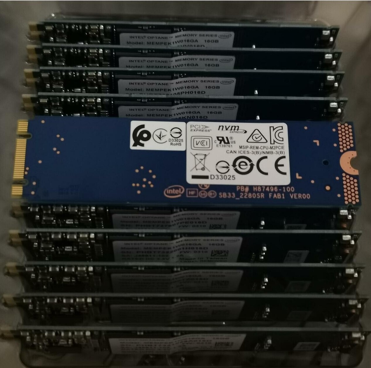 Intel Optane Memory M10 SSD M.2 2280 16GB MEMPEK1W016GA PCIe 3.0