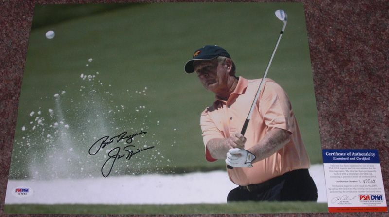 Jack Nicklaus Autographed Signed MASTERS!!! GOLDEN BEAR Golf PGA 11x14 Photo PSA 