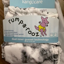 NEW Rumparooz G2 pocket cloth diaper with inserts Polished MARBLE
