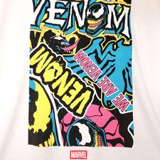 Image of NEFF VENOM SHIRT MENS MEDIUM WHITE MARVEL MOVIE COMIC CASUAL NWT