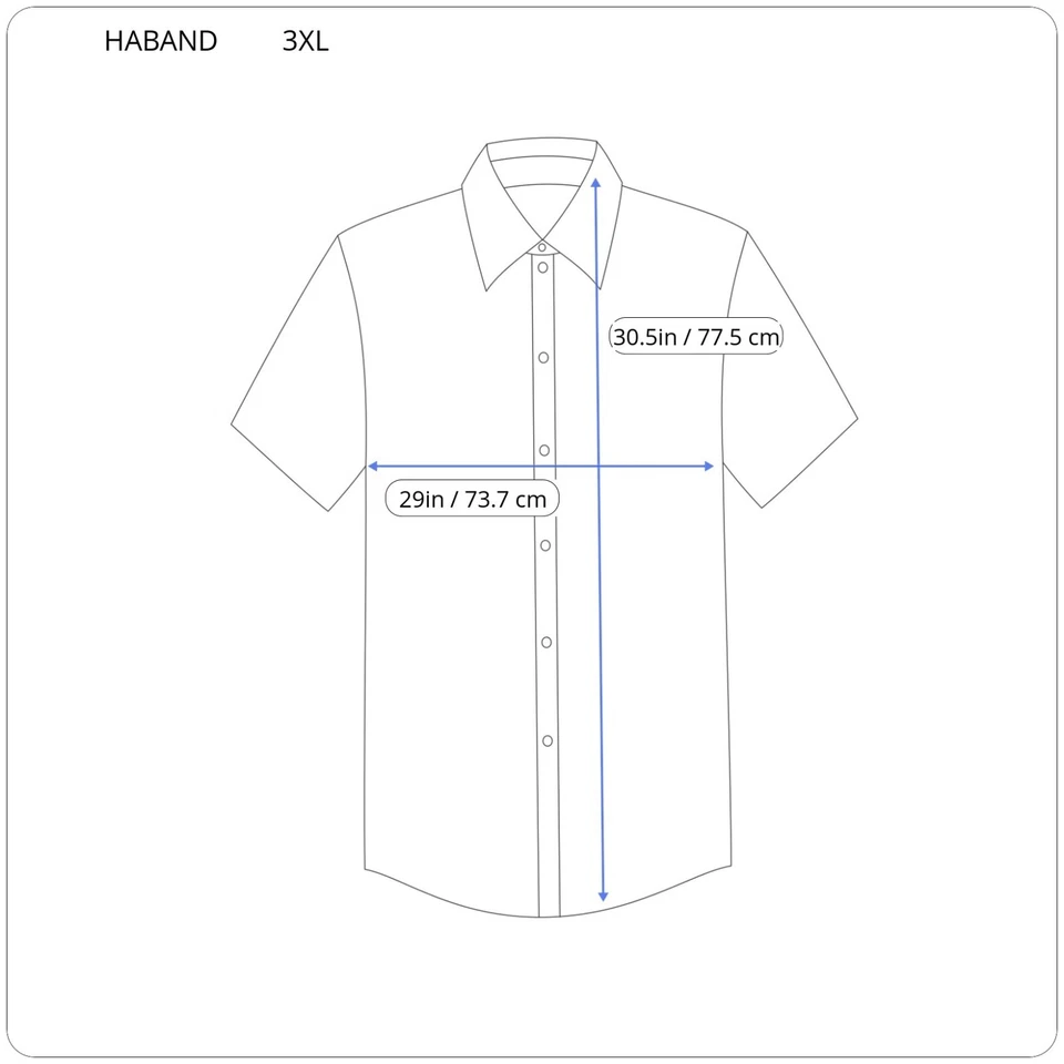 Haband Mens Shirt 3XL Western Short Sleeve Gray Stripe Snaps Pockets Lightweight - Image 2 of 4