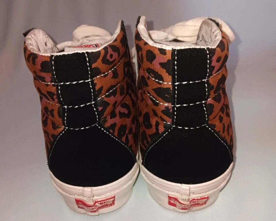 Vans Hi Leopardo Mujer Talla 10.5 Zapatos Tenis Leopardo Estampado Animal Atlético Foto 4 de 4