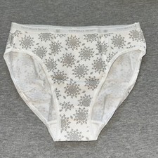NWT Victoria  s Secret Vintage Cotton Logo Picot Trim High Leg Brief Panties MED