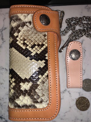 Genuine 100% Leather Snake Skin Bi Fold Wallet SPECIAL Half Price
