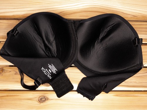 Reggiseno senza spalline convertibile nero usato in ottime condizioni 38DD di Nautica - Foto 2 di 3