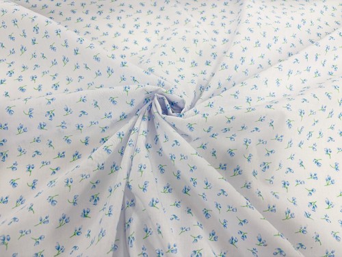 Floral Polycotton Fabric Lightweight Dressmaking Material Flowers Ditsy Summer - Picture 74 of 117