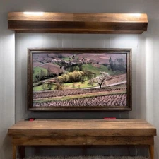 32,43,50,55 Inch TV frame for Samsung The Frame TV, Rustic Dark Wood finish