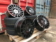 18" FORD TRANSIT CUSTOM ALLOYS ALLOYS ALUWERKS T SPORT RST BLACK + TYRES