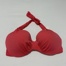 Victoria s Secret Red Coral Halter Top Bikini Top Swimwear Top 34D