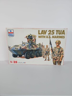 ESCI Model Kit LAV-25 TUA with U.S. Marines New / Open Box Made In Italy 